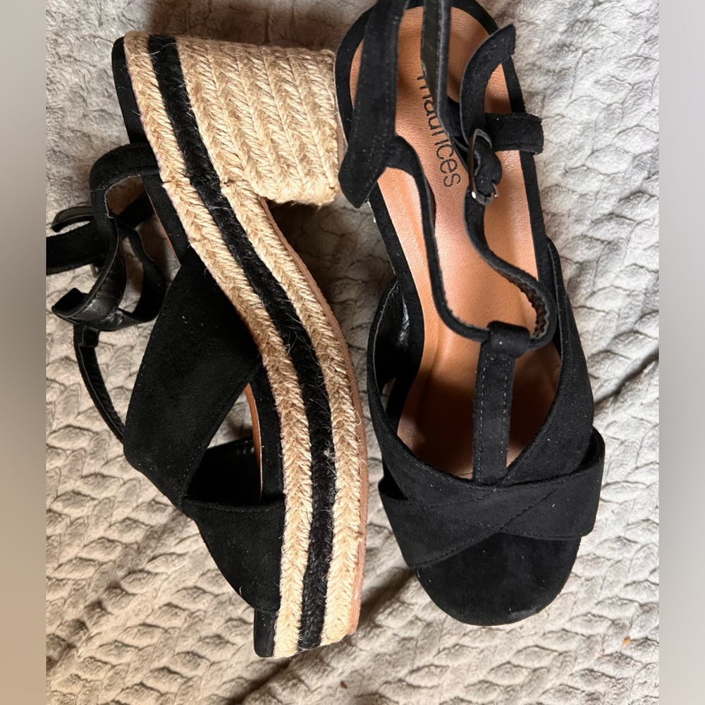 Wedge sandals, size 7.5.